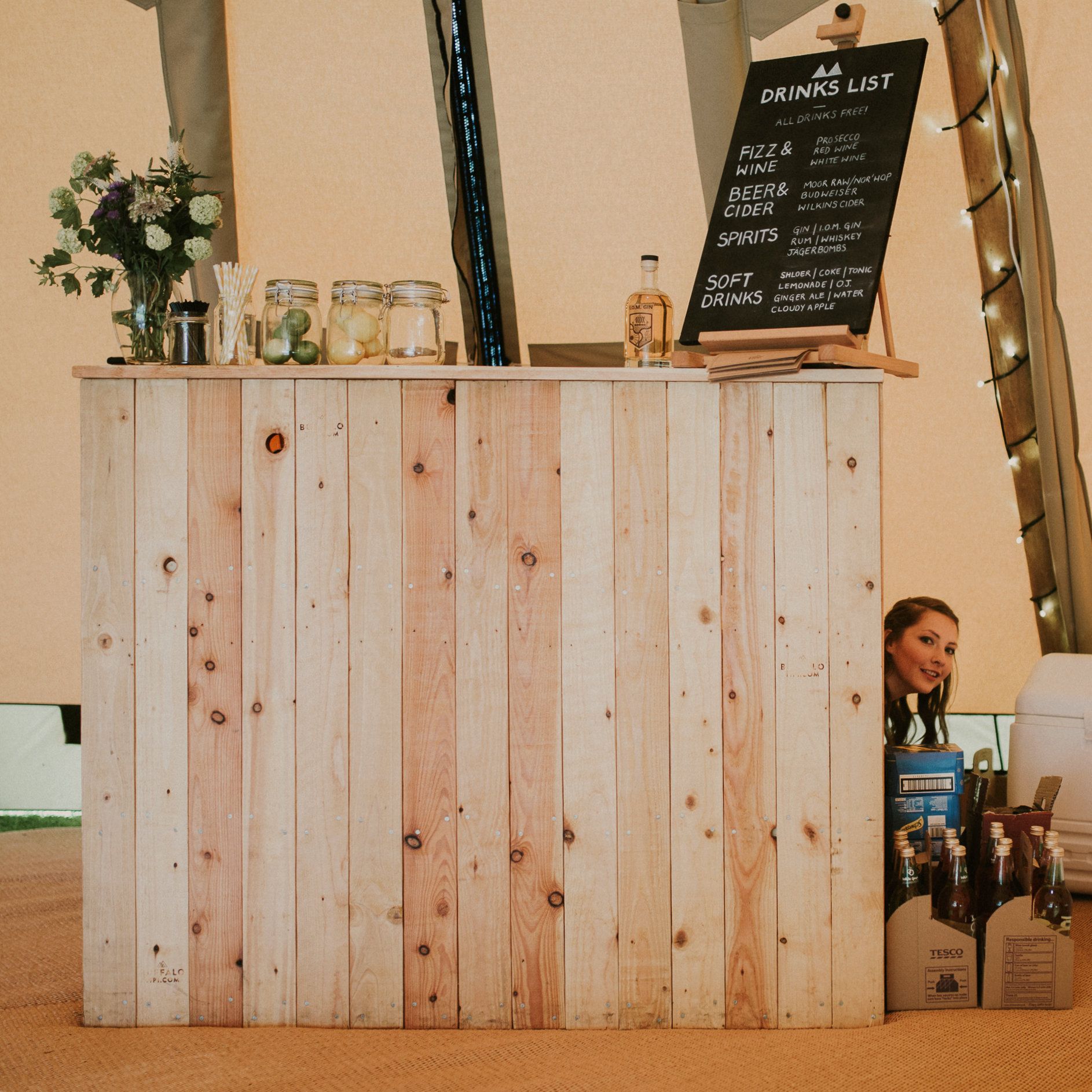 Small bar in a tipi