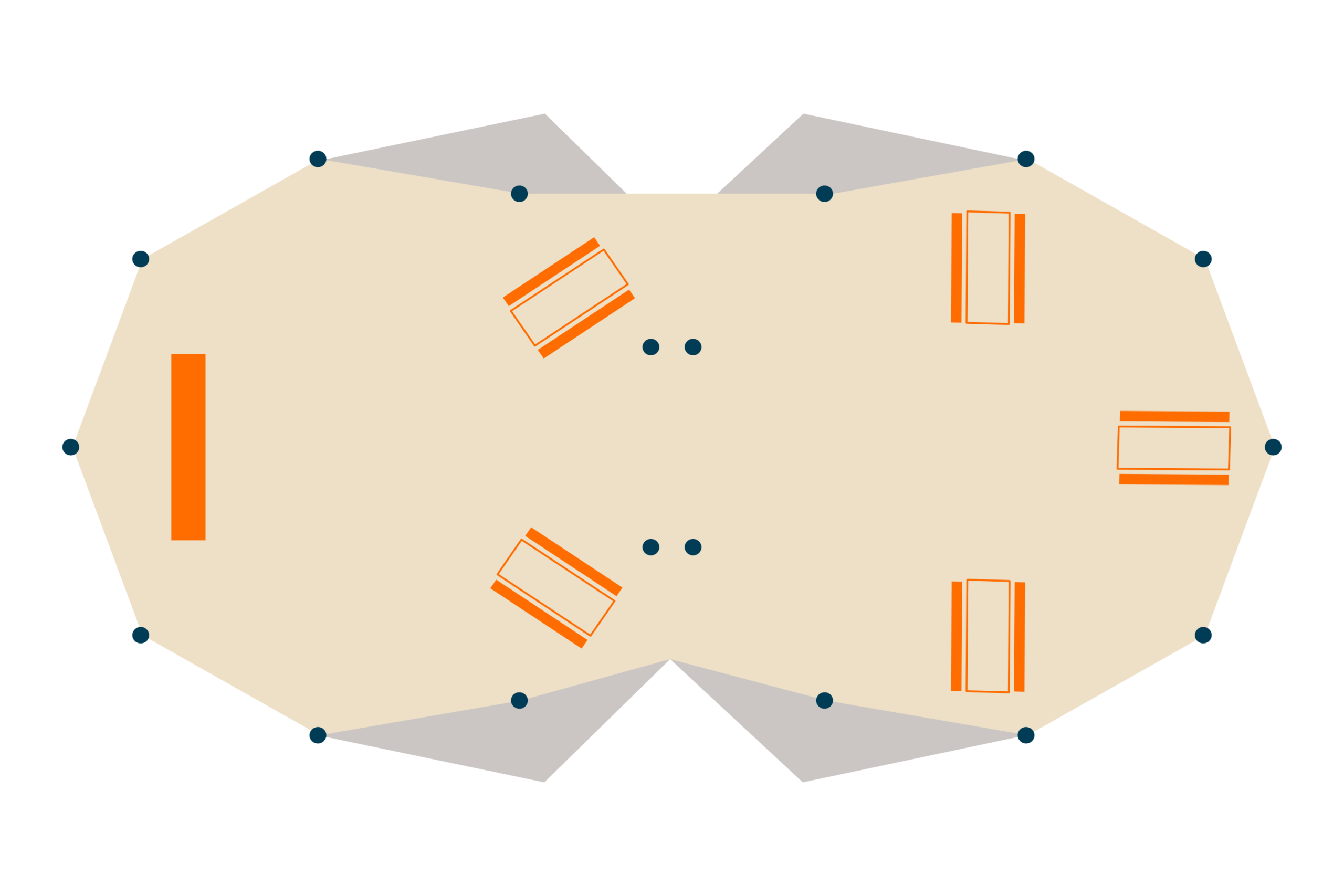 Tipi packages floor plan - Buffalo Tipi and Marquee hire - West Country and Cotswolds