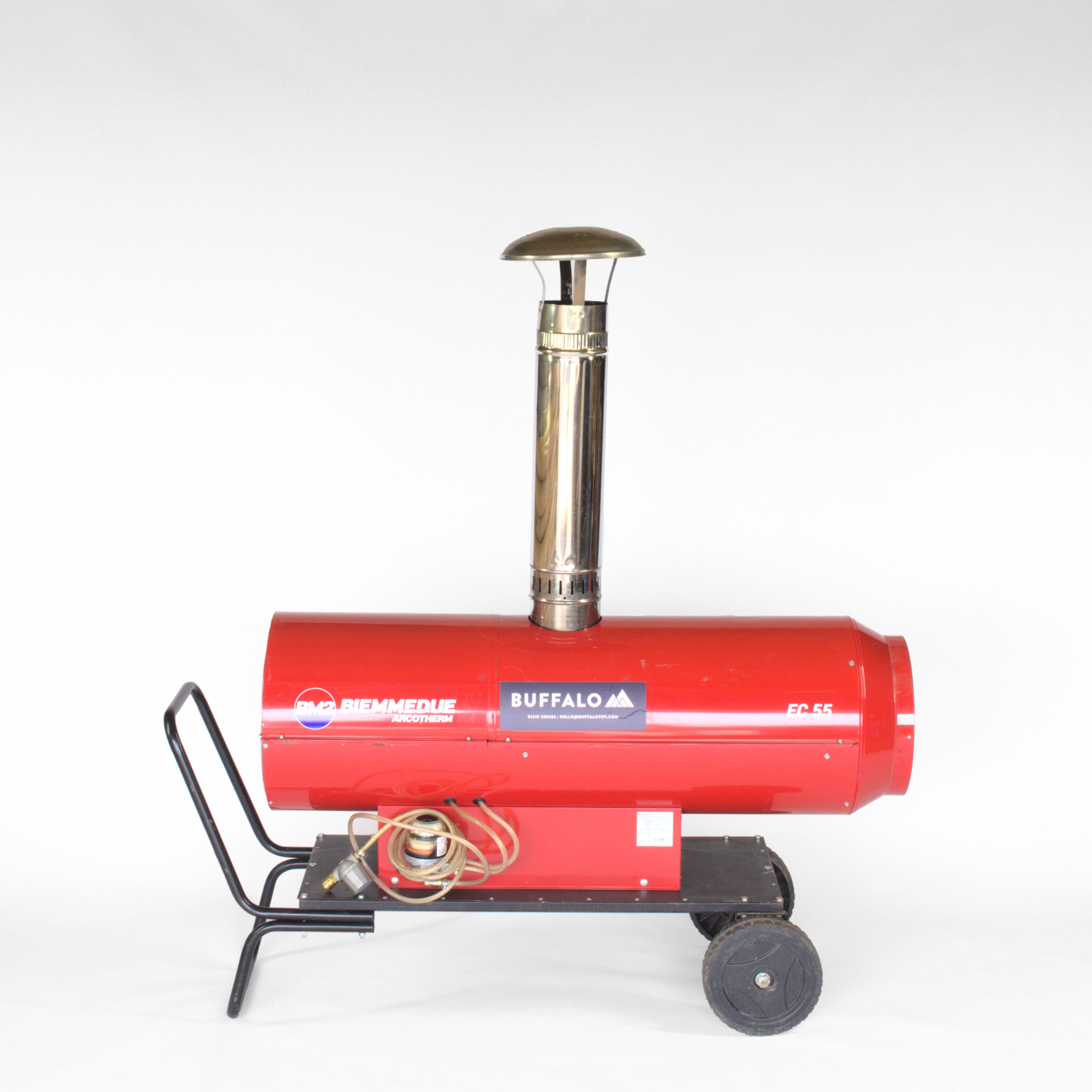 Heater for a tipi and sailcloth marquee event