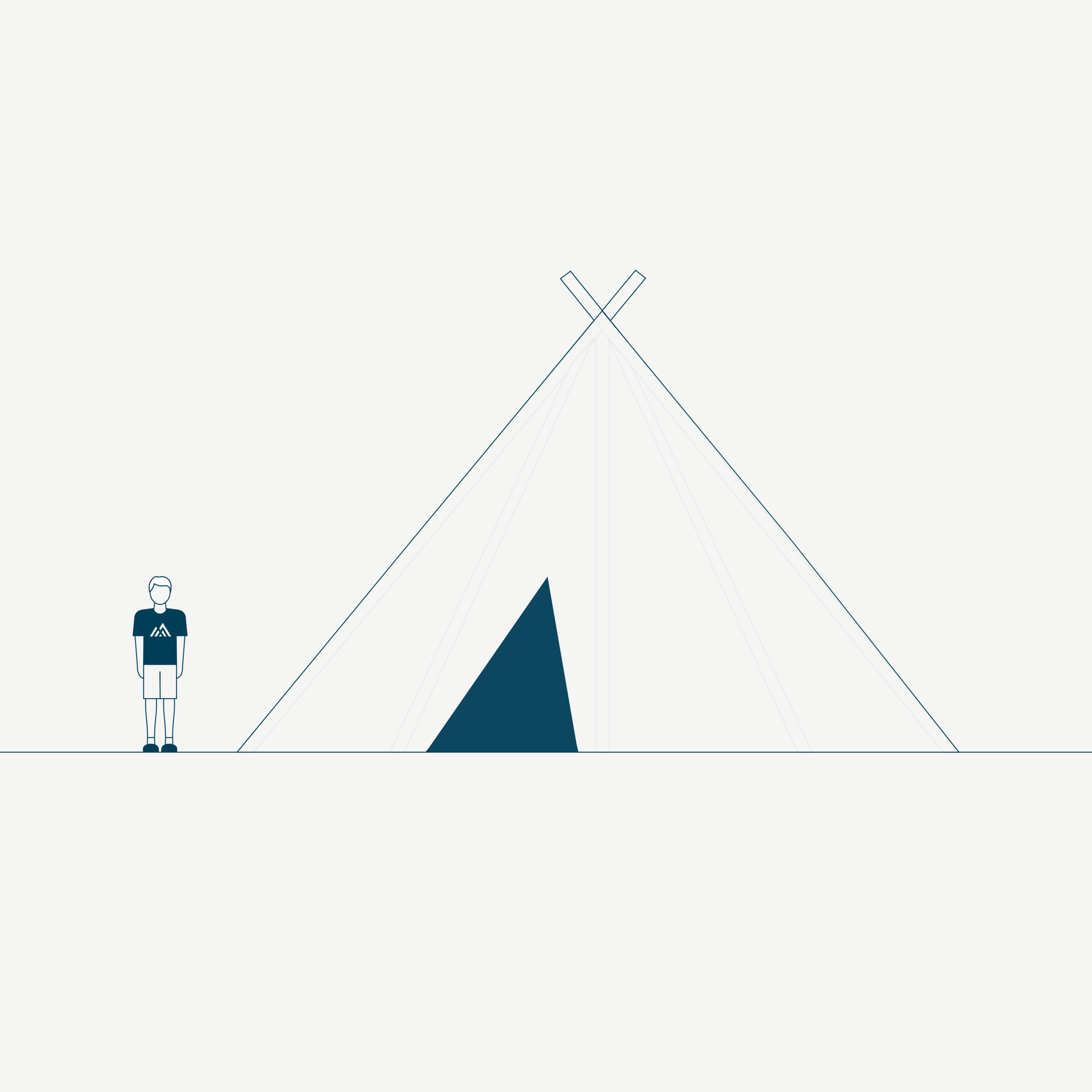 Cirrus tipi closed side view diagram - Buffalo Tipi and Marquee hire - West Country and Cotswolds