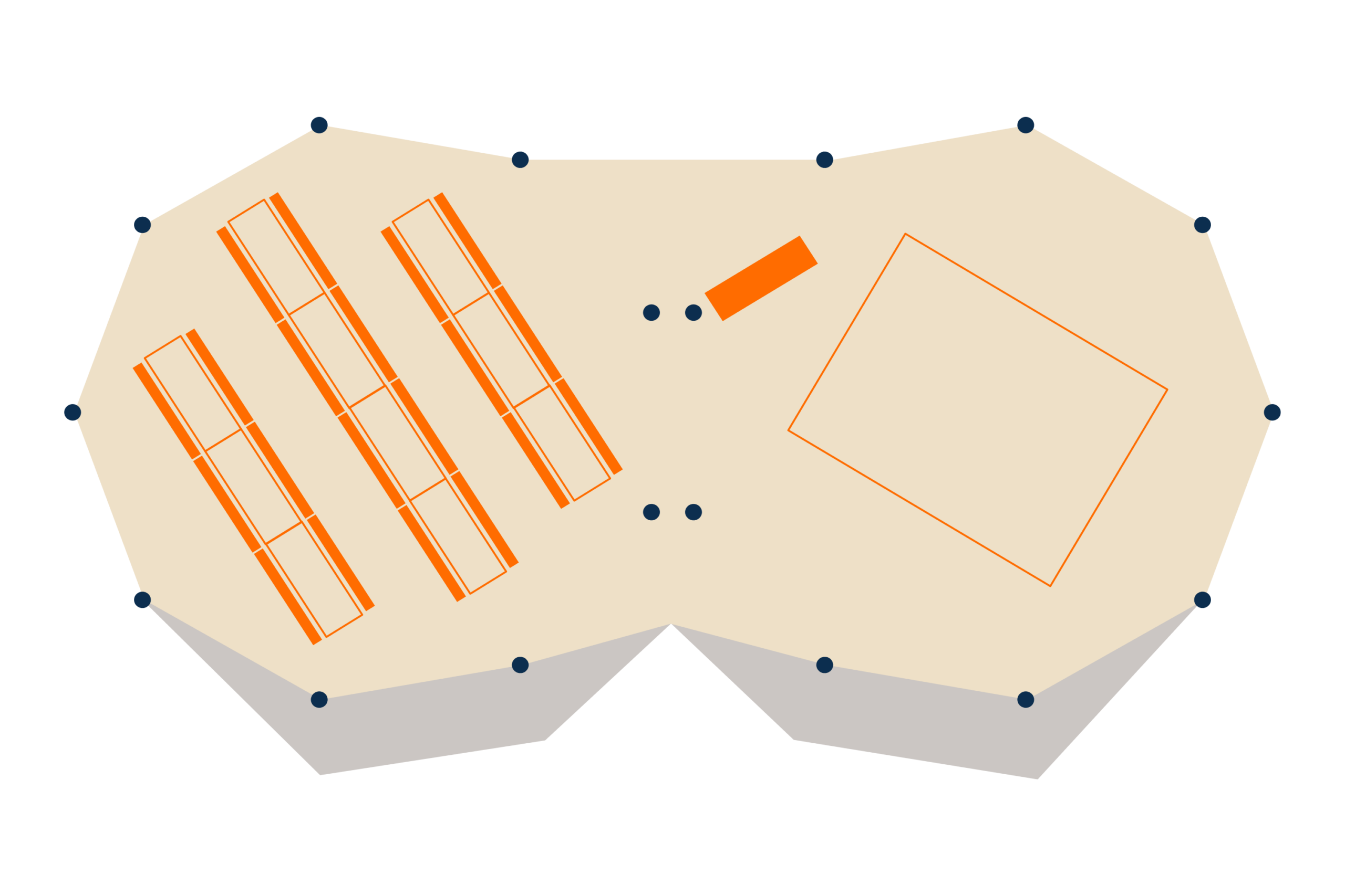 Two tipi packages floor plan - Buffalo Tipi and Marquee hire - West Country and Cotswolds