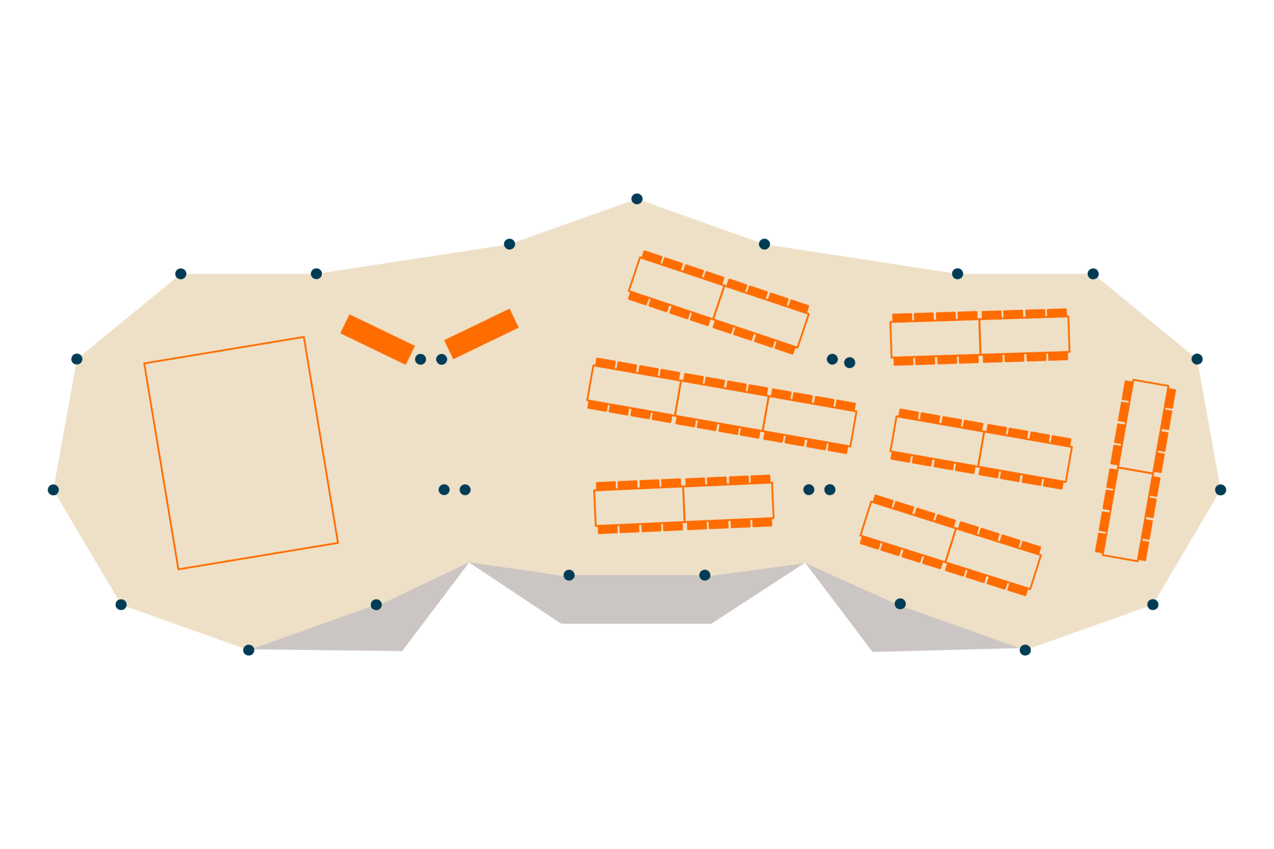 Three Stratus Tipis floor plan - Buffalo Tipi and Marquee hire - West Country and Cotswolds