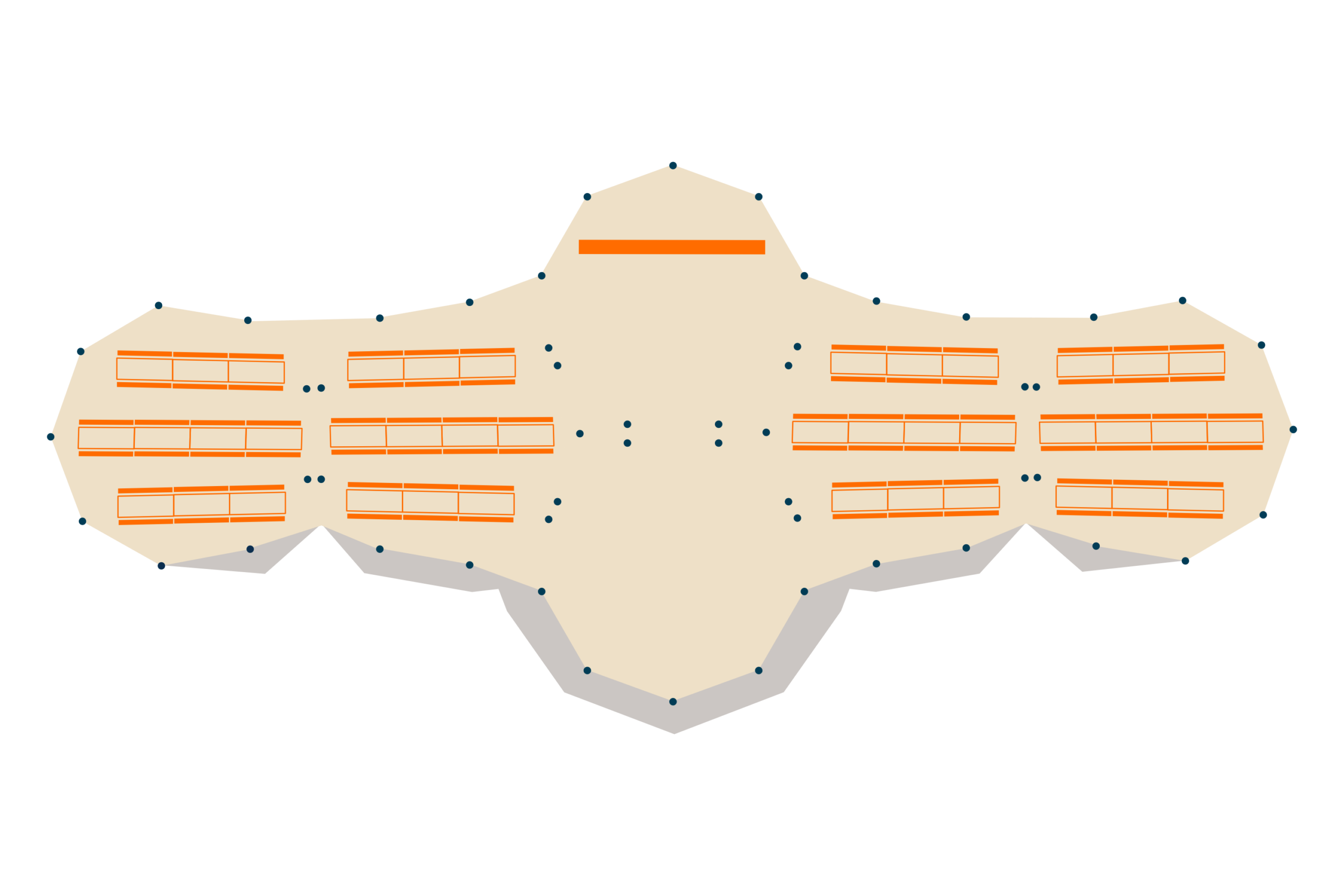 Six Tipis floor plan - Buffalo Tipi and Marquee hire - West Country and Cotswolds