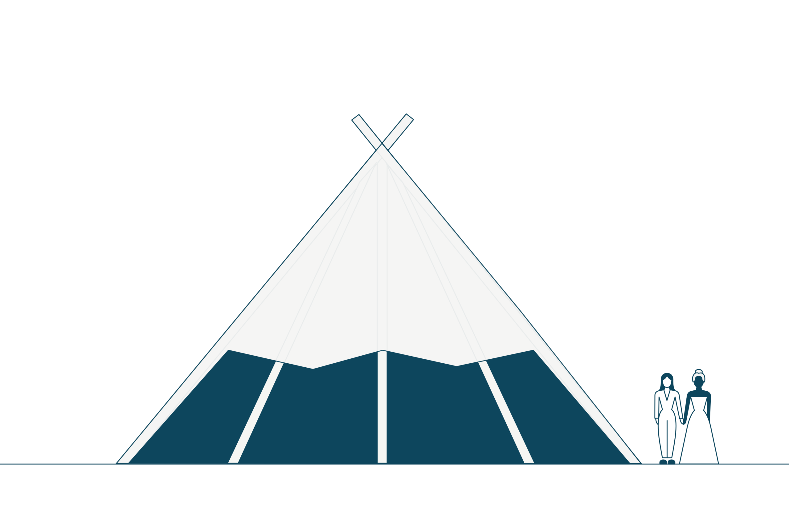 Small Wedding Tipi side view