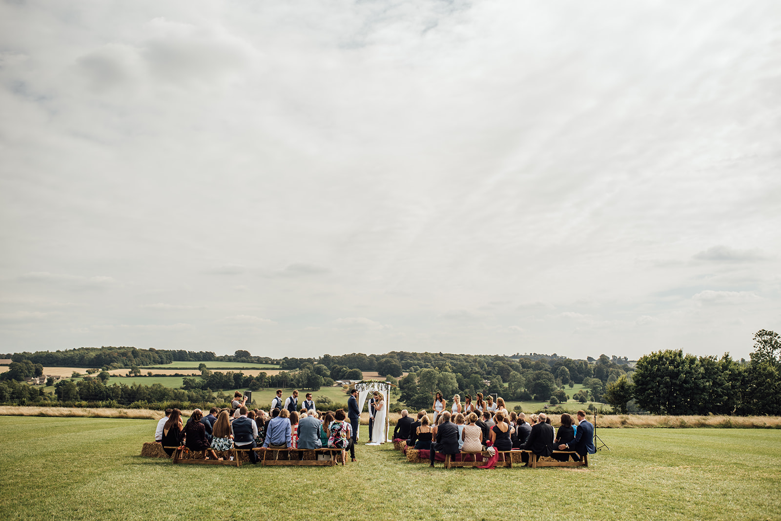 Countryside wedding ceremony