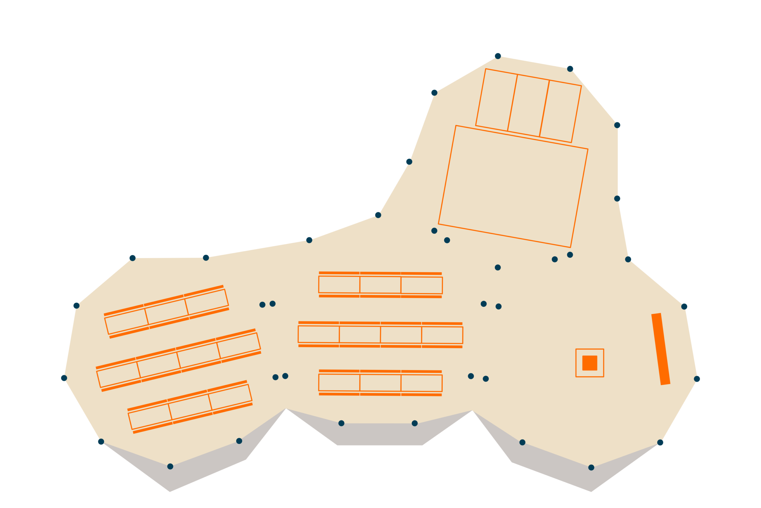 Four tipi floor plan - Buffalo Tipi and Marquee hire - West Country and Cotswolds