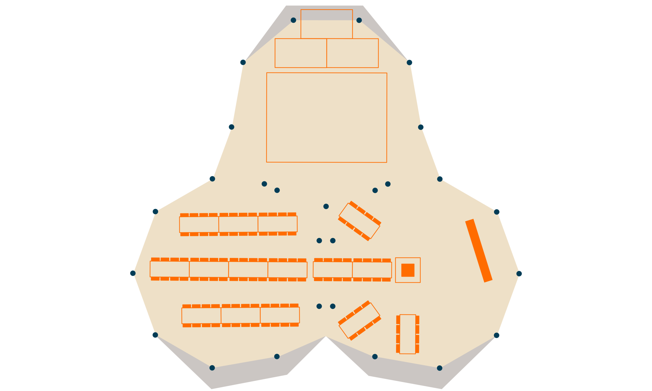Wedding Tipis floor plan - Buffalo Tipi and Marquee hire - West Country and Cotswolds