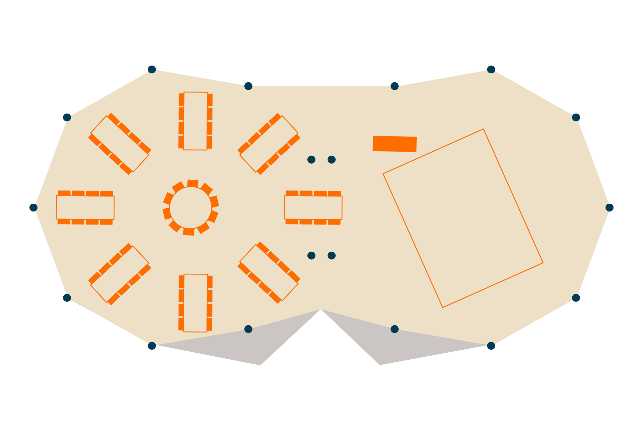 Two tipi packages floor plan - Buffalo Tipi and Marquee hire - West Country and Cotswolds