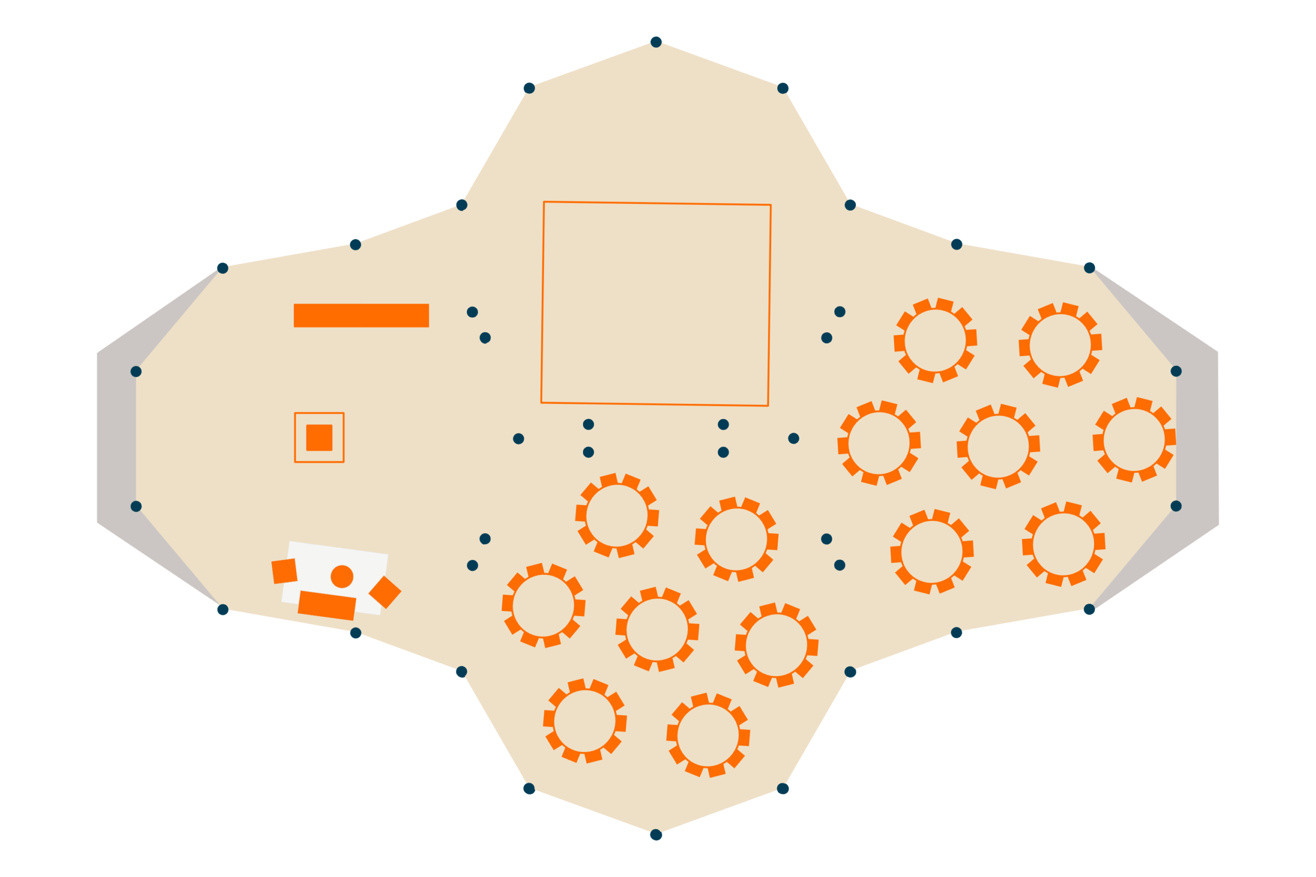 Wedding tipi packages floor plan - Buffalo Tipi and Marquee hire - West Country and Cotswolds