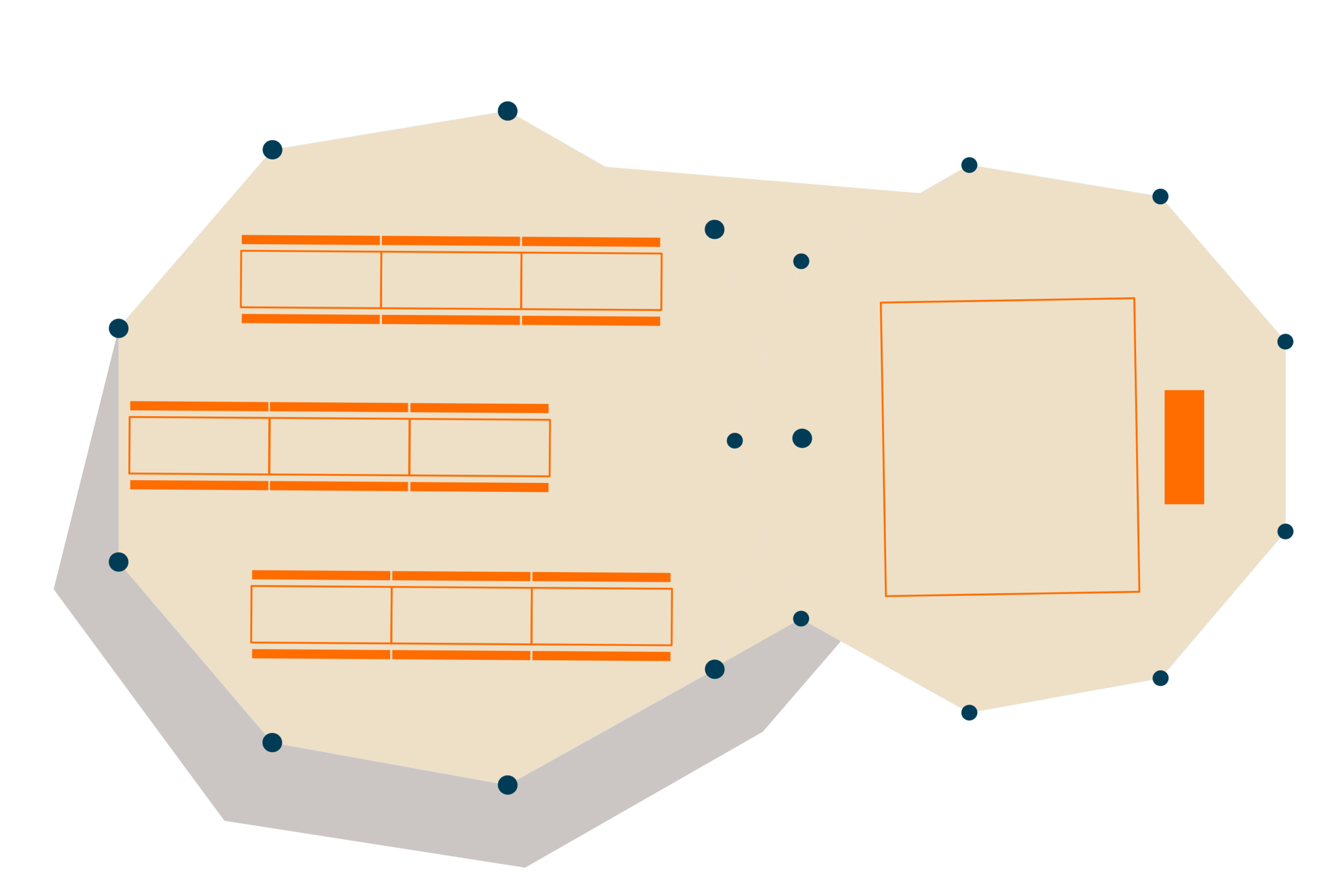 Two tipi packages floor plan - Buffalo Tipi and Marquee hire - West Country and Cotswolds