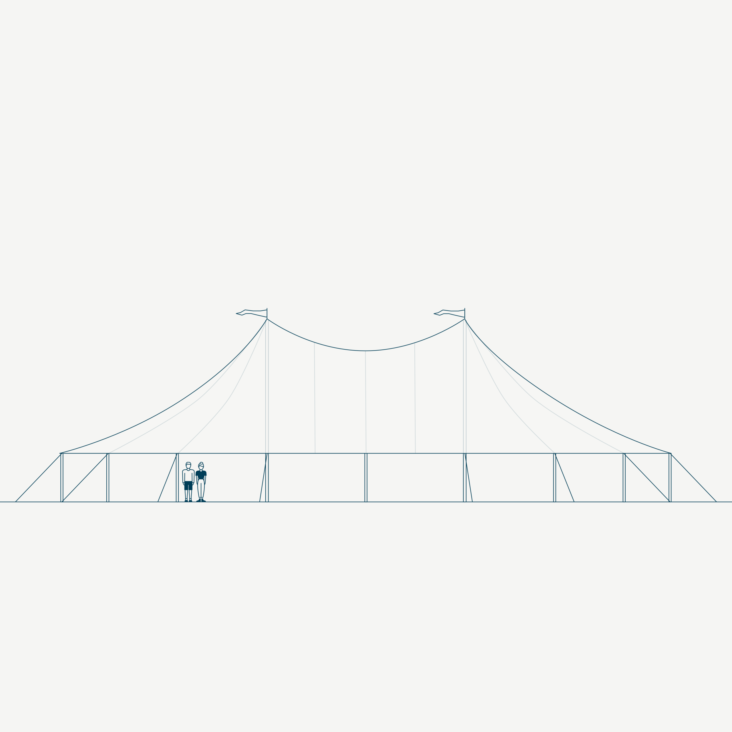 Sailcloth Marquee 14x19m elevation - Buffalo Tipi and Marquee hire - West Country and Cotswolds