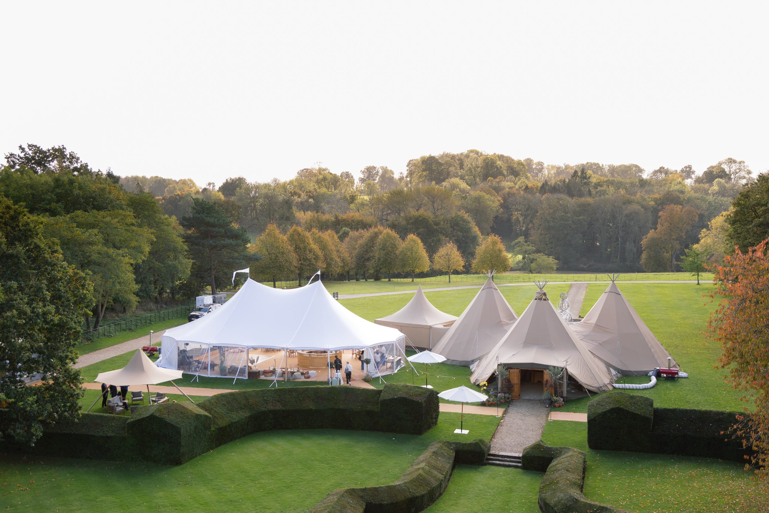 Sailcloth marquee and tipis - Buffalo Tipi and Marquee hire - West Country and Cotswolds