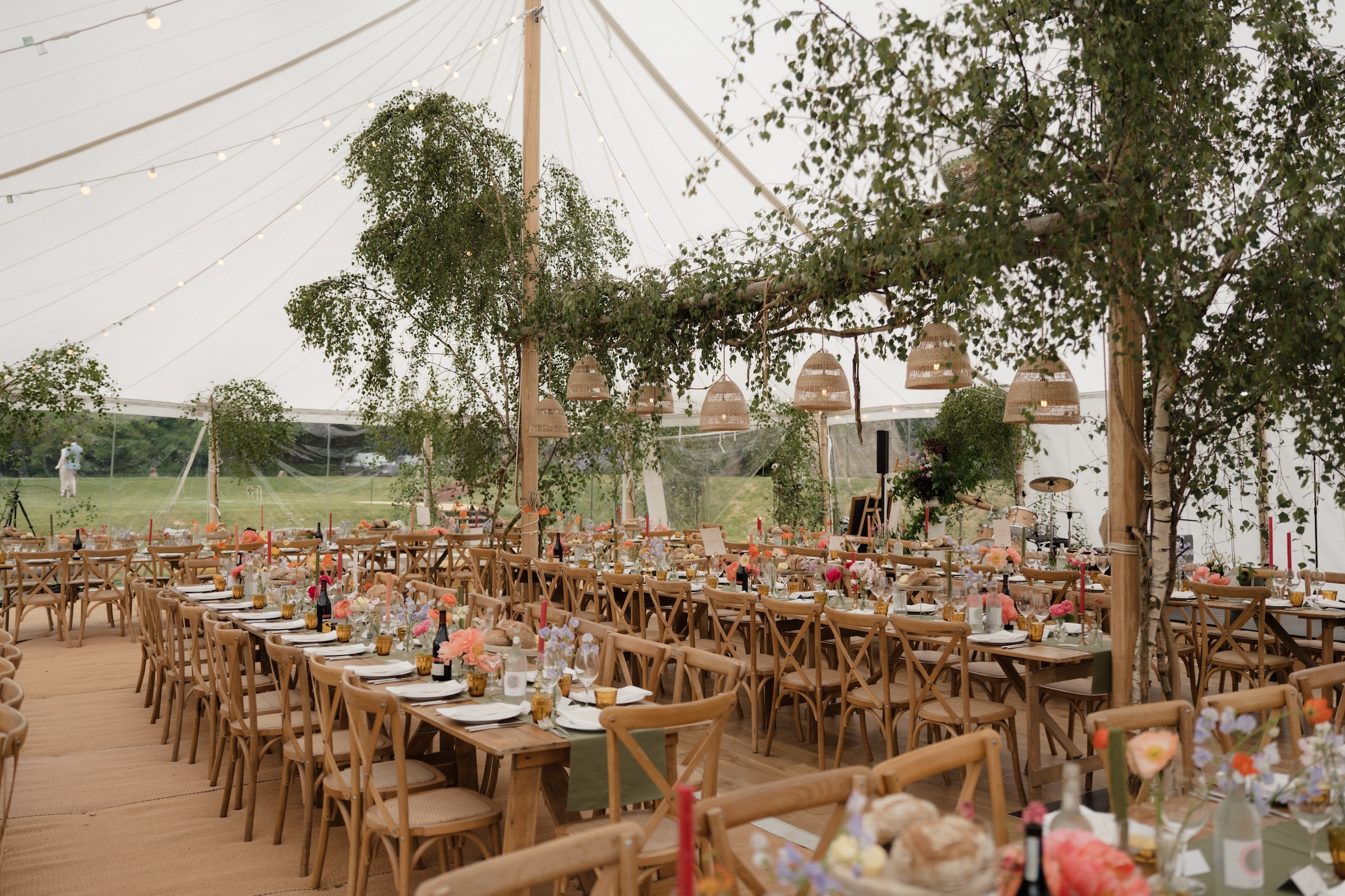 Flowers - Sailcloth Wedding accessories and lighting - Buffalo Tipi and Marquee hire - West Country and Cotswolds